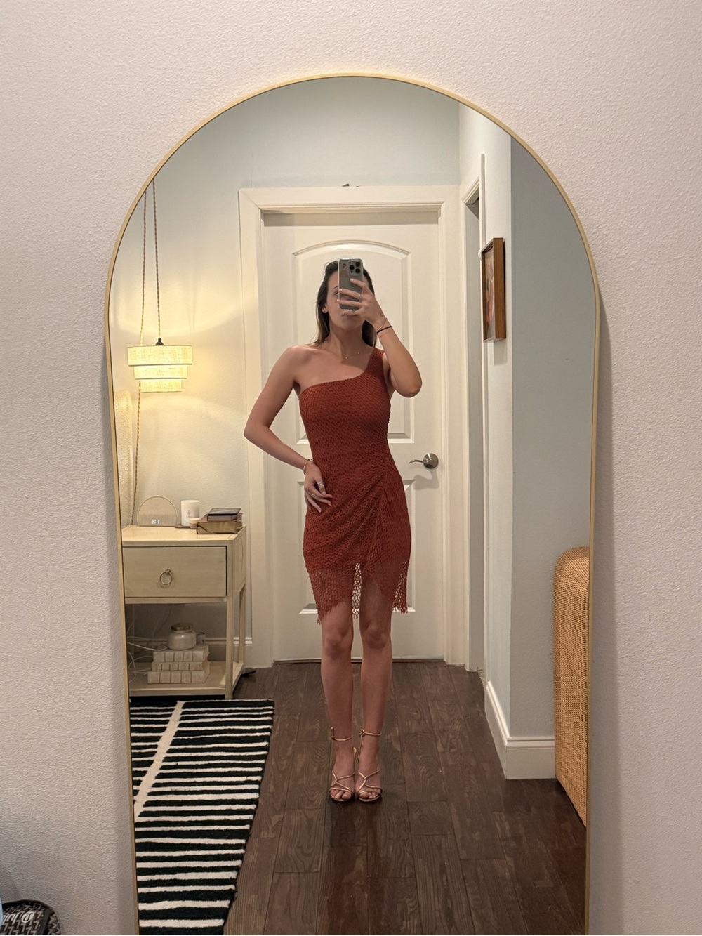IRO Asymmetrical Crochet/Net Mini Cocktail Dress XS/0 - Picture 6 of 7